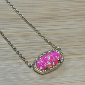 Kendra Scott Pink Kyocera Elisa Necklace